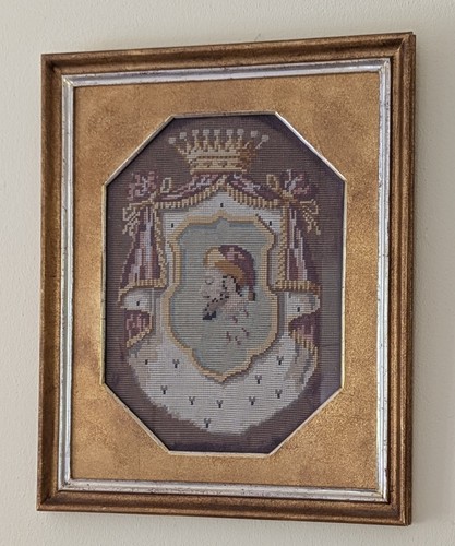 Antiker gobelin goldrahmen - gobelin,