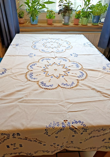Blaudruck mitteldecke - blaudruck,