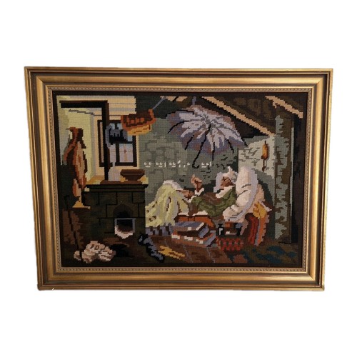 Gerahmter gobelin mit - gerahmter,