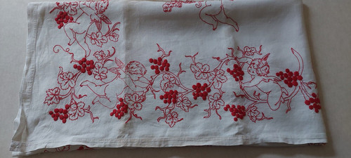 Vintage tischdecke 160 175 - tischdecke,