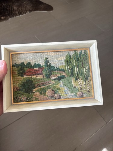 Vintage stickbild handarbeit - vintage,