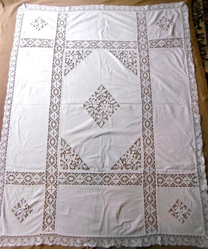Alte tischdecke weiß - tischdecke,