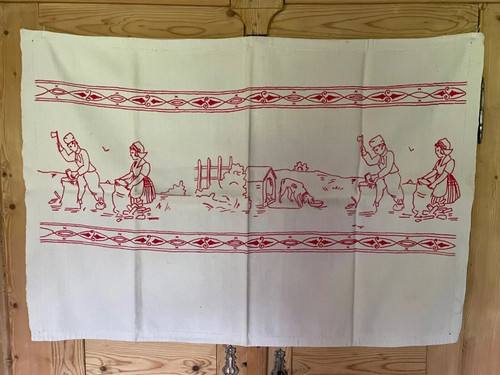 Alter wandbehang leinen - alter,