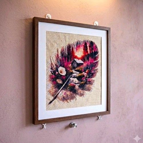 Fertiges kreuzstichbild - fertiges,