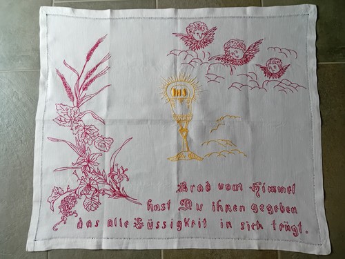 Altes leinen altartuch - altes,
