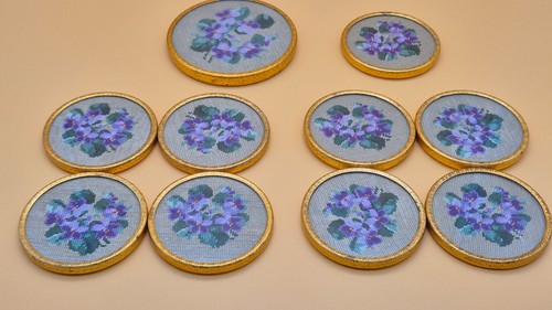 10x gobelinuntersetzer mit - gobelinuntersetzer,