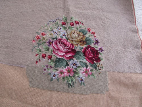 Alte petit point stickerei - point,