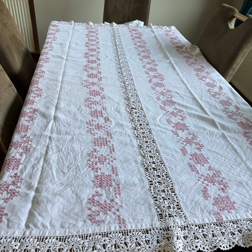 Vintage leinen tischdecke - vintage,