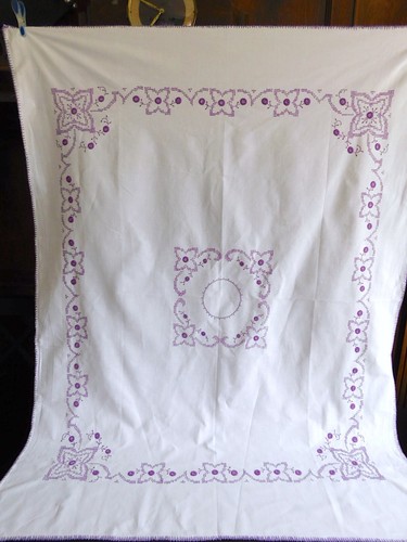 Antik leinen tischdecke weiss - tischdecke,