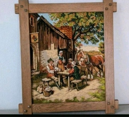Schönes vintage gobelinbild - schönes,